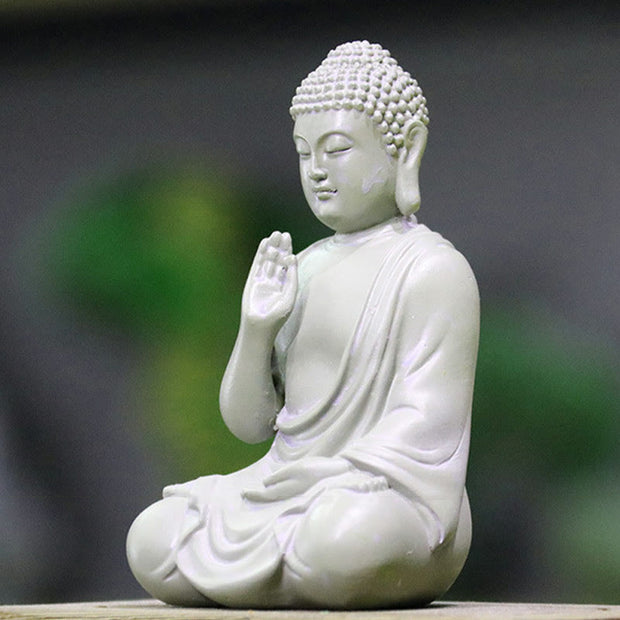 Buddha Stones Small Meditation Prayer Resin Buddha Statue Compassion Home Desk Decoration Decorations BS 3