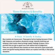 Buddha Stones "Sending You Peace and Grace" Blue Crystal Flower Bracelet Includes Gift Message Card - image 12