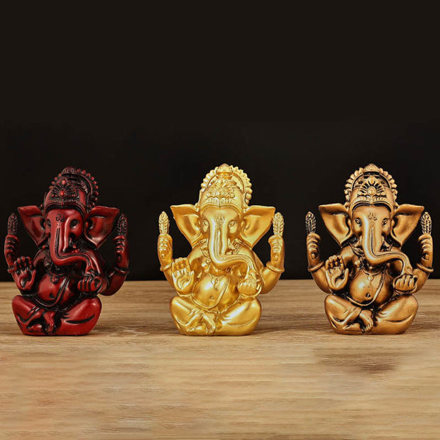 Buddha Stones Ganesh Ganpati Elephant Statue Transformation Home Resin Decoration Decorations BS 1