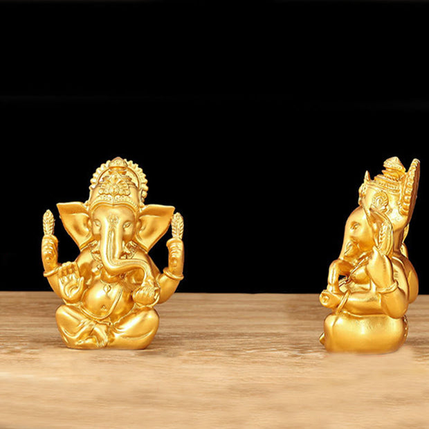 Buddha Stones Ganesh Ganpati Elephant Statue Transformation Home Resin Decoration