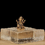 Buddha Stones Mini Small Ganesh Ganpati Elephant Meditation Statue Reflection Home Resin Decoration