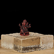 Buddha Stones Mini Small Ganesh Ganpati Elephant Meditation Statue Reflection Home Resin Decoration Decorations BS Red Ganesh Mini Small 4.5*4*6cm