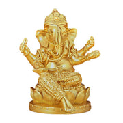 Buddha Stones Mini Small Ganesh Ganpati Elephant Meditation Statue Reflection Home Resin Decoration Decorations BS 12