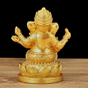 Buddha Stones Mini Small Ganesh Ganpati Elephant Meditation Statue Reflection Home Resin Decoration Decorations BS 6