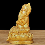 Buddha Stones Mini Small Ganesh Ganpati Elephant Meditation Statue Reflection Home Resin Decoration