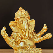 Buddha Stones Mini Small Ganesh Ganpati Elephant Meditation Statue Reflection Home Resin Decoration Decorations BS 9