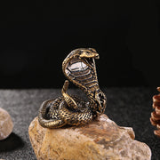 Buddha Stones Mini Small Year of the Snake Cobra Brass Copper Home Decoration Decorations BS 1