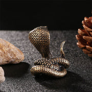 FREE Today: Strength Power Mini Small Year Of The Snake Cobra Brass Copper Home Decoration