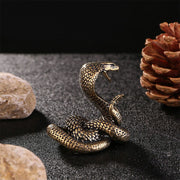 FREE Today: Strength Power Mini Small Year Of The Snake Cobra Brass Copper Home Decoration