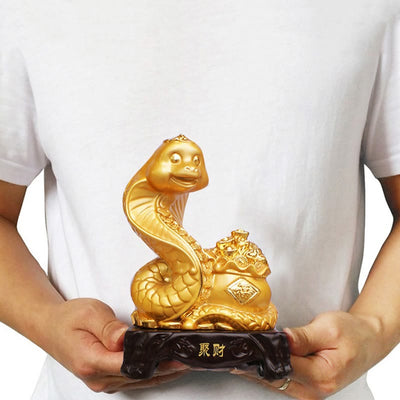 Buddha Stones Year Of The Snake Fu Character Treasure Bowl Ingots Gather Wealth Resin Home Statue Decoration Decorations BS main