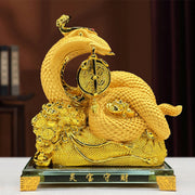 Buddha Stones Year Of The Snake Copper Coins Ingots Attract Fortune Resin Statue Home Decoration