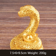 Buddha Stones Year Of The Snake Gold Ingots Copper Coins Wealth Resin Statue Home Decoration Decorations BS 1