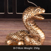 Buddha Stones Year Of The Snake Gold Ingots Copper Coins Wealth Resin Statue Home Decoration Decorations BS Bronze Ingot Snake 8*7*8cm