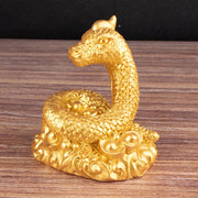 Buddha Stones Year Of The Snake Gold Ingots Copper Coins Wealth Resin Statue Home Decoration Decorations BS 7