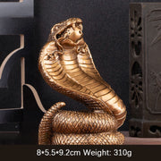 Buddha Stones Year Of The Snake Ingots Copper Coins Ball Wealth Resin Statue Home Decoration Decorations BS Bronze Snake 7*6*11cm