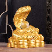 Buddha Stones Year Of The Snake Ingots Copper Coins Ball Wealth Resin Statue Home Decoration Decorations BS 4