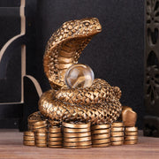 Buddha Stones Year Of The Snake Ingots Copper Coins Ball Wealth Resin Statue Home Decoration Decorations BS 6