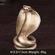 Buddha Stones Year Of The Snake Golden Bronze Cobra Resin Statue Home Decoration Decorations BS Bronze Cobra Snake Small 4*3.5*7.5cm