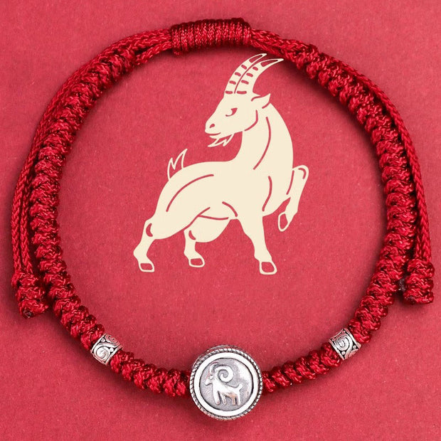 Buddha Stones 12 Chinese Zodiac Lucky Red String Bracelet