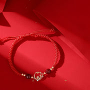 Buddha Stones 925 Sterling Silver Hetian Jade Cinnabar Koi Fish Year Of Snake Red String Protection Braided Bracelet