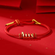 Buddha Stones 925 Sterling Silver Year Of Snake Red String Protection Braided Bracelet Bracelet BS 925 Sterling Silver Red String Golden Snake(Wrist Circumference: 17-22cm)