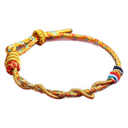 Buddha Stones Yellow String Year Of The Snake Protection Braided Bracelet