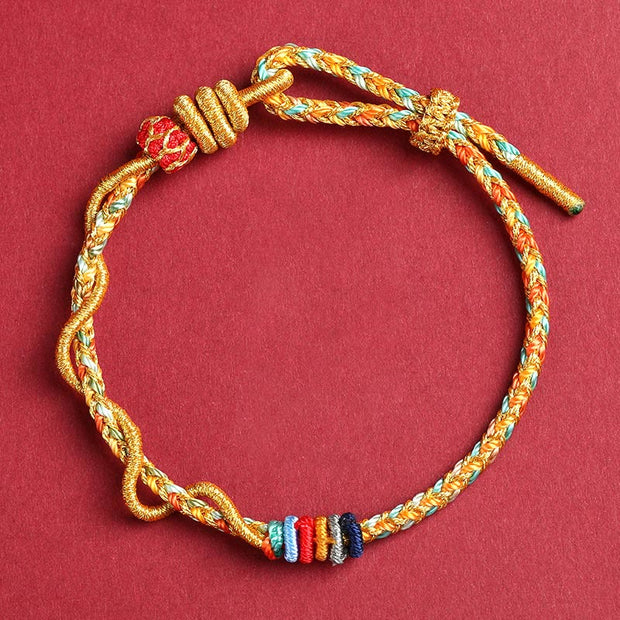 FREE Today: Bring Good Luck Yellow String Year Of The Snake Braided Bracelet