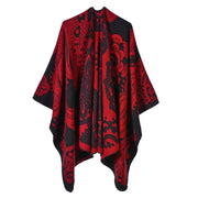 Buddha Stones Tibetan Cashew Flower Shawl Fall Winter Cozy Scarf Wrap Tibetan Shawl BS Crimson 130*150cm