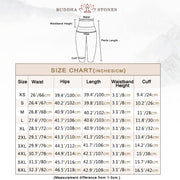 Buddha Stones Pure Cotton Casual Floral Leaves Women's Elastic Waist Harem Pants