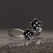 Buddha Stones 925 Sterling Silver Flowers Ring Ring BS 925 Sterling Silver(Circumference: 46.9mm)