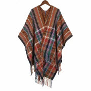 Buddha Stones Tibetan Colorful Stripe Geometry Tassels Shawl Fall Winter Soft Scarf Wrap Tibetan Shawl BS 19