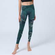 Buddha Stones Peony Flower Magpie Butterfly Print Gym Fitness Leggings Women's Yoga Pants - image 6