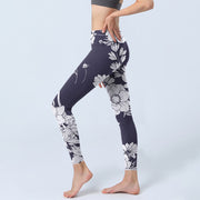 Buddha Stones Flowers Blossom Print Sports Fitness Leggings Women's Yoga Pants