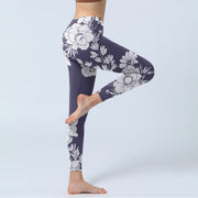 Buddha Stones Flowers Blossom Print Sports Fitness Leggings Women's Yoga Pants