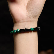 Buddha Stones Malachite Black Tourmaline Purity Bracelet