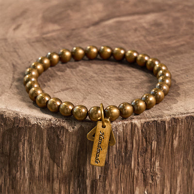 Buddha Stones Copper Beads Balance Bracelet Bracelet BS Copper(Wrist Circumference: 20-21cm)