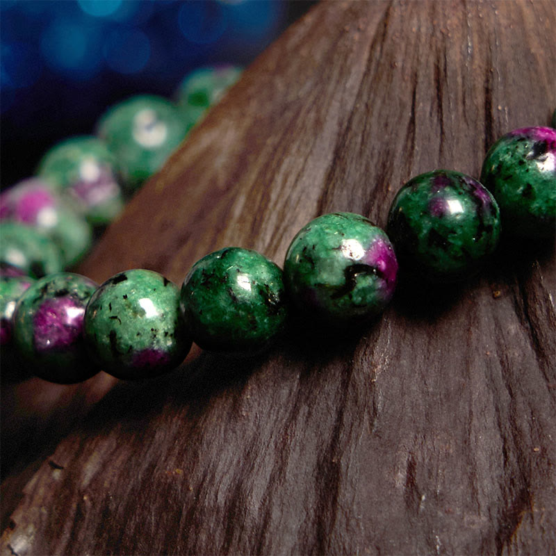 Buddha Stones Ruby Zoisite Connection Bracelet – buddhastoneshop