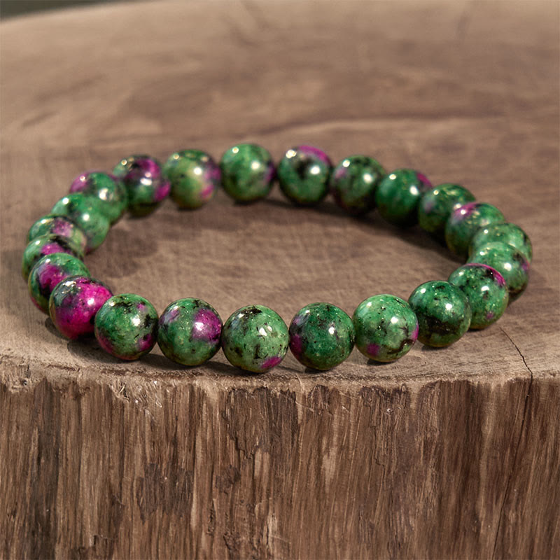Buddha Stones Ruby Zoisite Connection Bracelet – buddhastoneshop