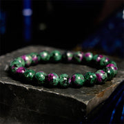 Buddha Stones Ruby Zoisite Connection Bracelet