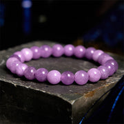 Buddha Stones Lepidolite Inner Peace Bracelet Bracelet BS Lepidolite(Wrist Circumference: 14-15cm)