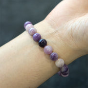 Buddha Stones Purple Mica Stone Positive Bracelet