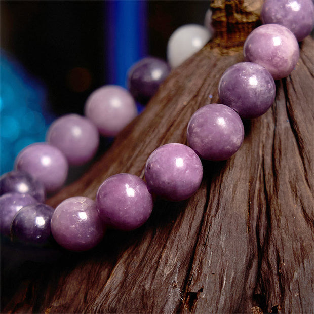 Buddha Stones Purple Mica Stone Positive Bracelet