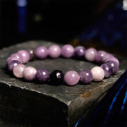 Buddha Stones Purple Mica Stone Positive Bracelet Bracelet BS Purple Mica Stone(Wrist Circumference: 14-16cm) 8mm