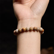 Buddha Stones Fossil Coral Compassion Bracelet Bracelet BS 3