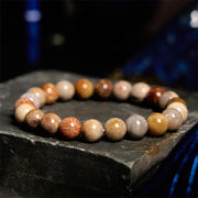 Buddha Stones Fossil Coral Compassion Bracelet Bracelet BS Fossil Coral(Wrist Circumference: 14-16cm) 9-10mm