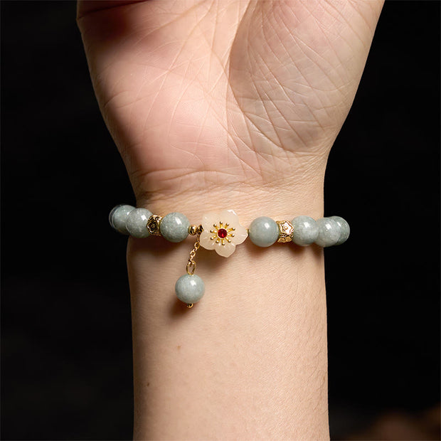 Buddha Stones Jade Abundance Flower Bracelet