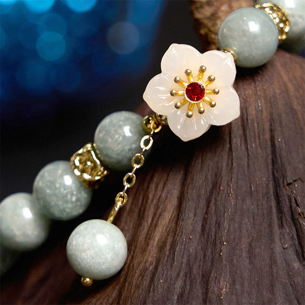 Buddha Stones Jade Abundance Flower Bracelet Bracelet BS 2