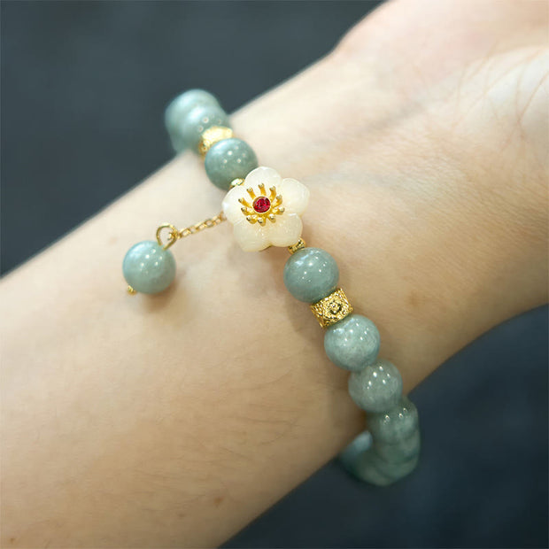 Buddha Stones Jade Abundance Flower Bracelet Bracelet BS 4