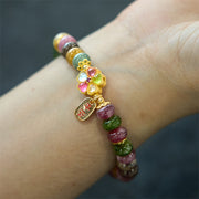 Buddha Stones "Wishing You Joy in Every Color" Tourmaline Jade Bracelet Includes Gift Message Card - image 10