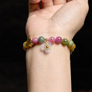 Buddha Stones Tourmaline Wisdom Flower Bracelet Bracelet BS 4